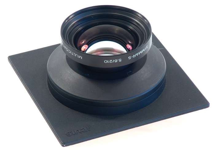 SCHNEIDER SYMMAR-S 5.6/210mm SINAR CAMERA LENS BOARD CLEAN f=210mm MULTICOATING