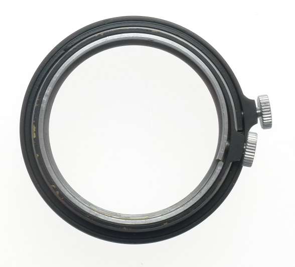 MINT VINTAGE ELMAR PRIME COLLAPSIBLE LENS HOOD SHADE BLACK PAINT CHROME E. LEITZ