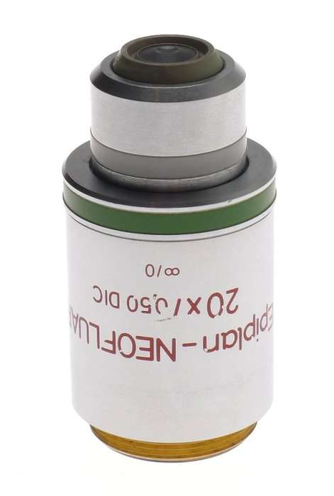 ZEISS MICROSCOPE OBJECTIVE LENS USED EPIPLAN-NEOFLUAR 20x/0,50 DIC 44 23 42 AXIO