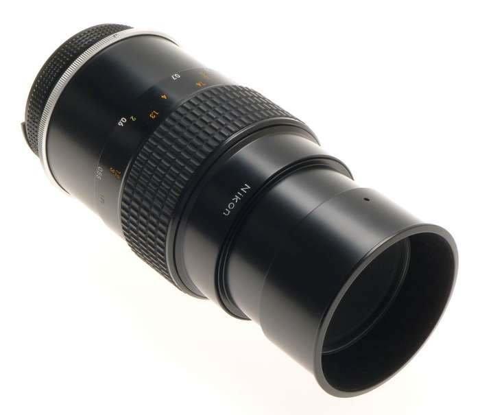 MICRO-NIKKOR 105mm 1:4 FILTER CAPS HOOD 4/105mm MINT SLR 35mm BLACK CAMERA LENS