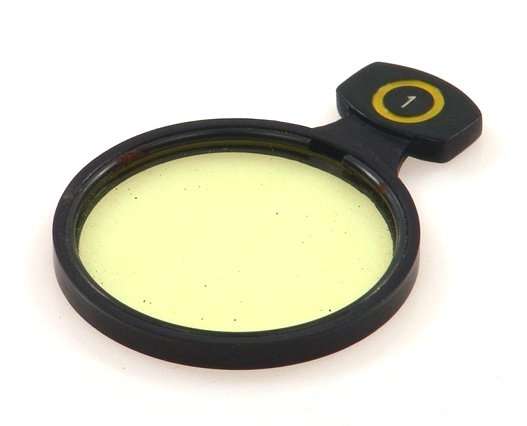 LINHOF CAMERA 42mm SLIP IN LENS FILTER YELLOW MINT BOX