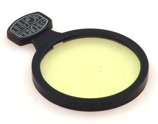 LINHOF CAMERA 42mm SLIP IN LENS FILTER YELLOW MINT BOX
