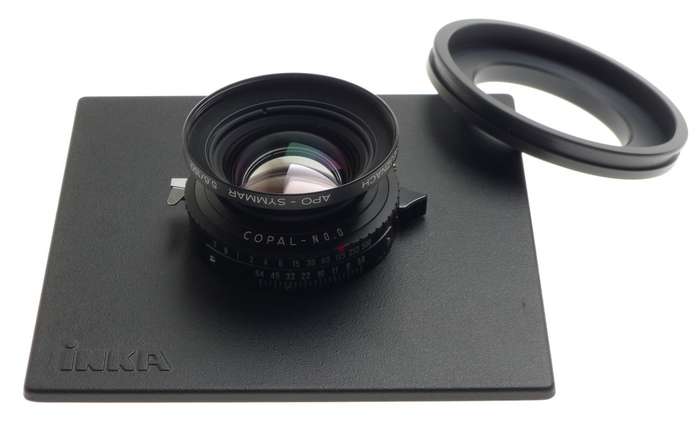 SCHNEIDER APO-SYMMAR 5.6 f=150mm LENS COPAL No.0 SHUTTER INKA BOARD 5.6/150 MINT