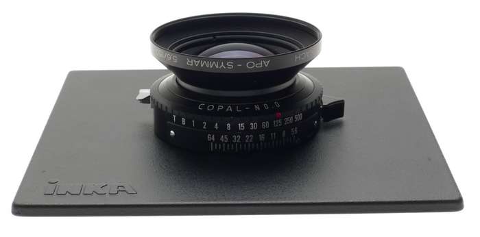 SCHNEIDER APO-SYMMAR 5.6 f=150mm LENS COPAL No.0 SHUTTER INKA BOARD 5.6/150 MINT