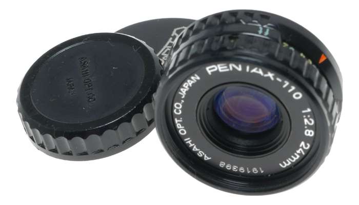 Pentax-110 1:2.8 f=24mm wide angle lens subminiature 2.8/24mm