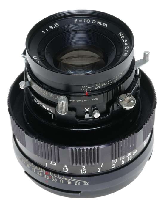 Mamiya-Sekor 1:3.5 f=100mm Universal Press Prime f/3.5 black 100mm lens