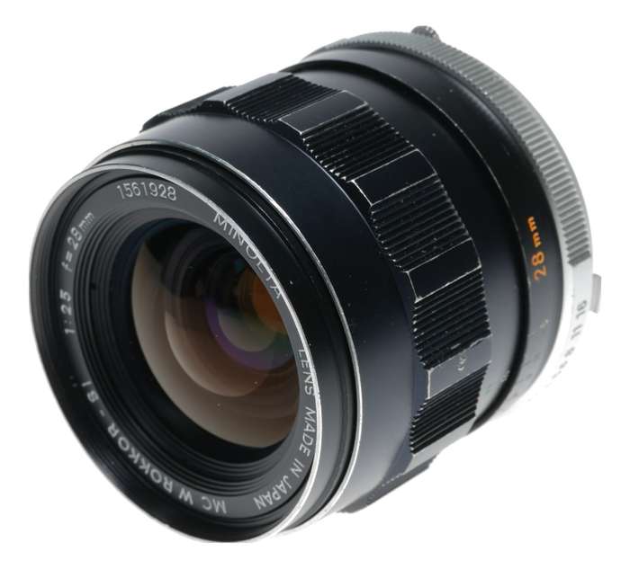 MC W.Rokkor-SI 1:2.5 f=28mm Minolta Vintage SLR wide angle lens