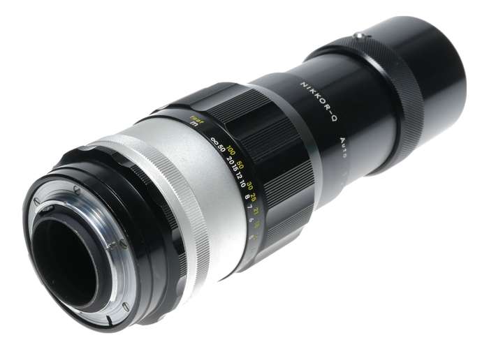Nikkor-Q Auto 1:4 f=200mm vintage Nikon film lens 4/200