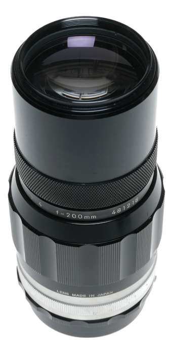Nikkor-Q Auto 1:4 f=200mm vintage Nikon film lens 4/200