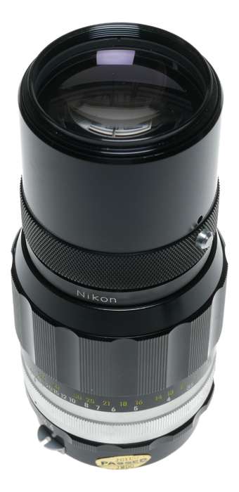 Nikkor-Q Auto 1:4 f=200mm vintage Nikon film lens 4/200