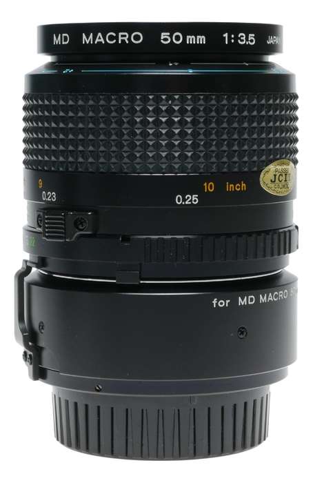 Minolta 50/3.5 MD Macro boxed vintage SLR film camera lens