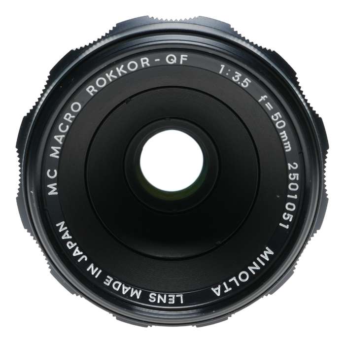 Minolta MC Macro Rokkor-QF 1:3.5 f=50mm SLR vintage film camera lens