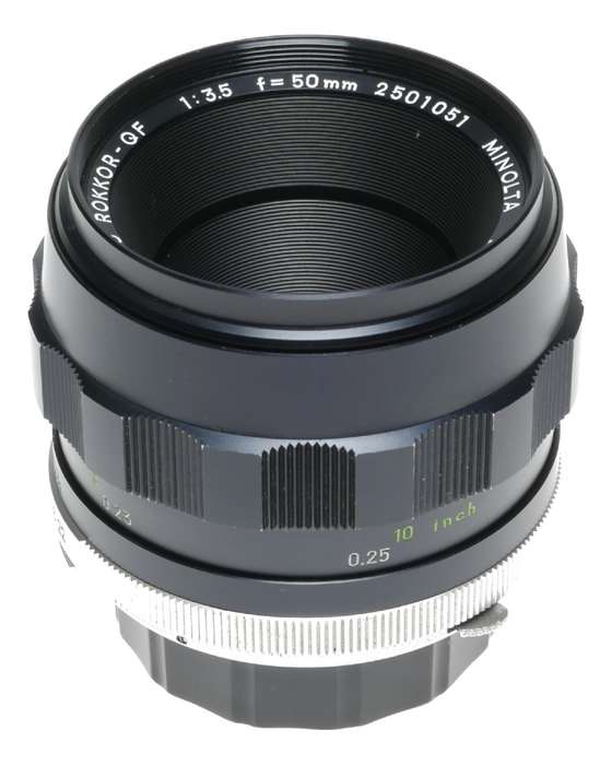 Minolta MC Macro Rokkor-QF 1:3.5 f=50mm SLR vintage film camera lens