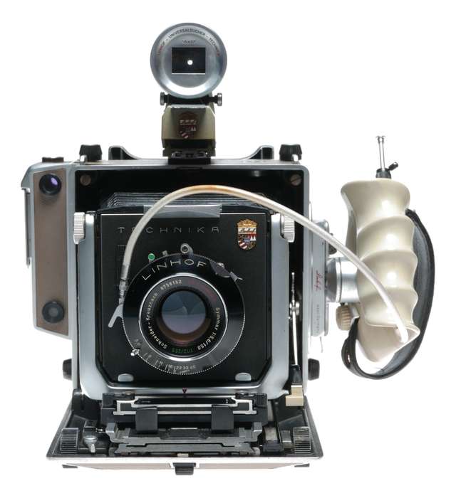 Linhof Technica IV 4x5 film camera 3 lenses grip cable finder backs set