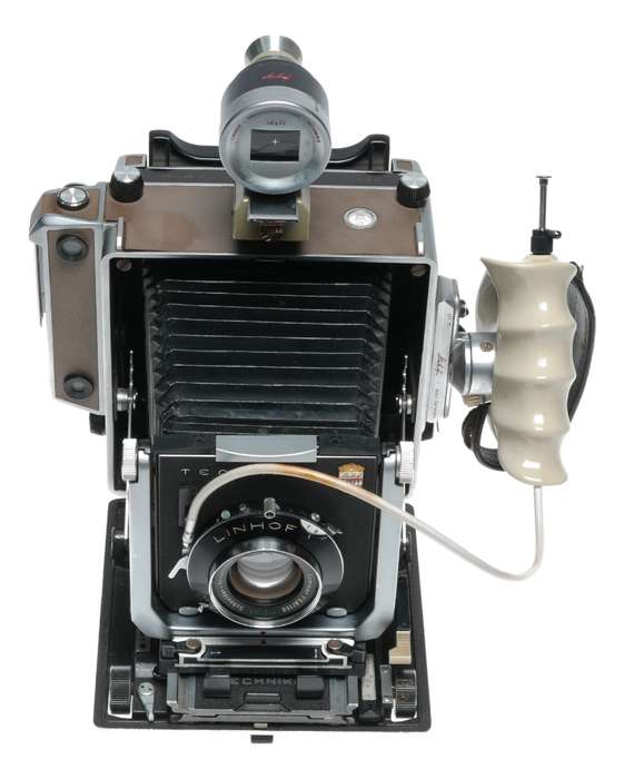 Linhof Technica IV 4x5 film camera 3 lenses grip cable finder backs set