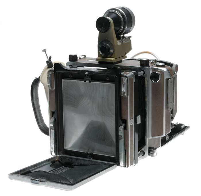 Linhof Technica IV 4x5 film camera 3 lenses grip cable finder backs set