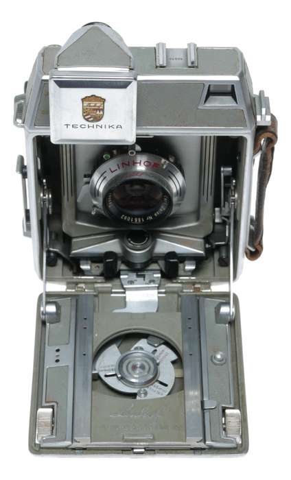 Linhof Super Technika 6x9 film camera 3 lens Case Grip flash backs set