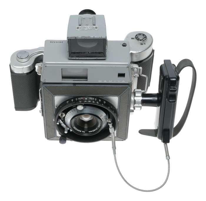 Mamiya Universal Press film Camera set 3 lenses 3 backs viewfinder vintage set