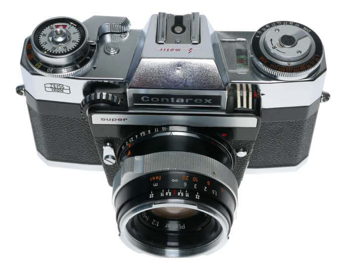Contarex SE Super Zeiss Planar 1:2/50mm Chrome SLR 35mm film camera boxes