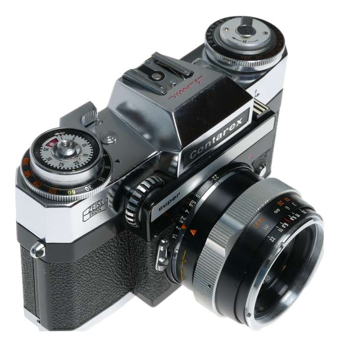 Contarex SE Super Zeiss Planar 1:2/50mm Chrome SLR 35mm film camera boxes