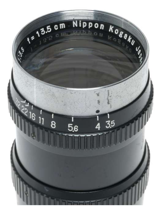 Nikkor-Q.C 1:3.5 f=13.5cm RF Nippon Kogaku 3.5/135mm Rangefinder lens