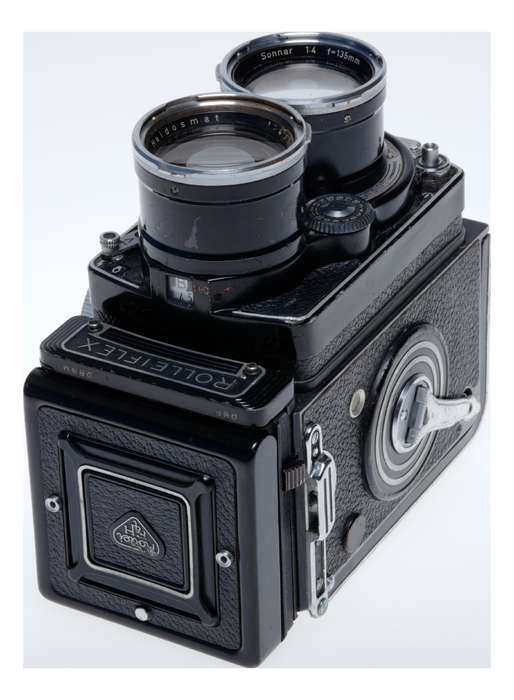 Tele Rolleiflex Type 1 6x6 Film TLR Camera Sonnar f/4 135mm Serviced