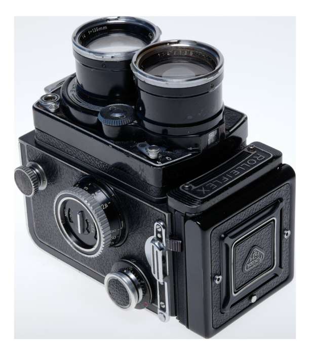 Tele Rolleiflex Type 1 6x6 Film TLR Camera Sonnar f/4 135mm Serviced