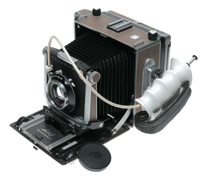 Linhof Super Technika IV 4x5 field camera Symmar 5.6/150mm lens Grip set