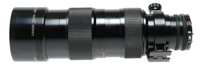 Canon FD 85-300/4.5 Zoom lens fits SLR 35mm film camera set box hood caps