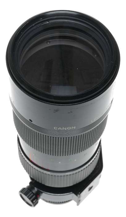 Canon FD 85-300/4.5 Zoom lens fits SLR 35mm film camera set box hood caps