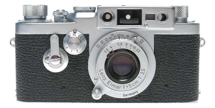 Leica IIIG camera body 35mm rangefinder Red scale Elmar f=5cm 1:3.5 lens