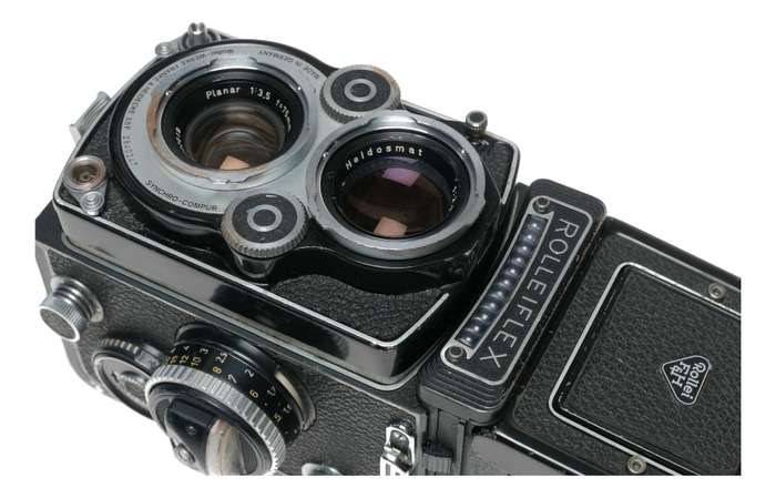 White Face 3.5F Rolleiflex Planar 3.5 f=75mm TLR Just Serviced film camera
