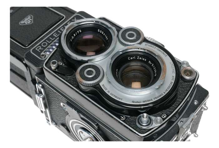 White Face 3.5F Rolleiflex Planar 3.5 f=75mm TLR Just Serviced film camera