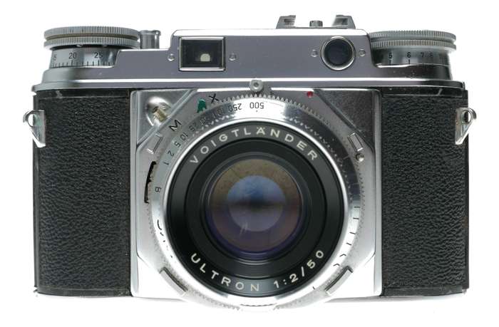 Voigtlander Ultron 2/50 mm vintage lens Prominent camera Proximeter hood set