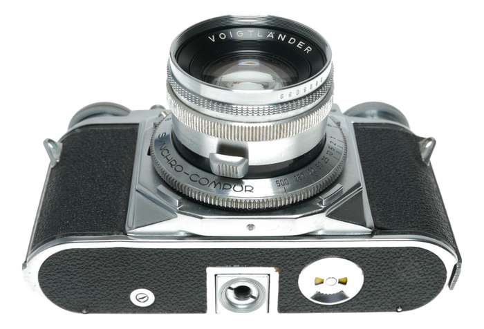 Voigtlander Ultron 2/50 mm vintage lens Prominent camera Proximeter hood set