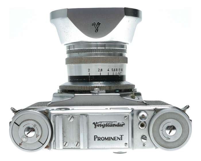 Voigtlander Ultron 2/50 mm vintage lens Prominent camera Proximeter hood set