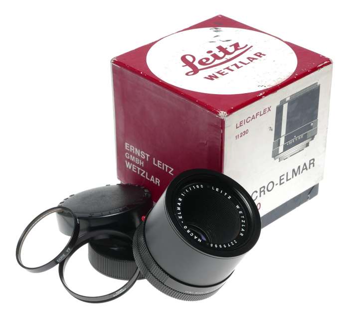 Macro-Elmar 1:4/100 Leitz Leicaflex 11230 Bellows SLR Leica lens boxed