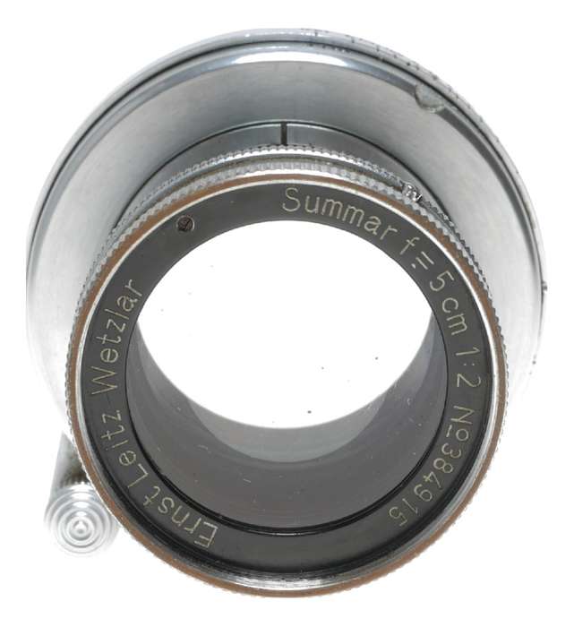 Summar f=5cm 1:2 Leitz Collapsible vintage Leica M39 lens w/ M-adapter cap