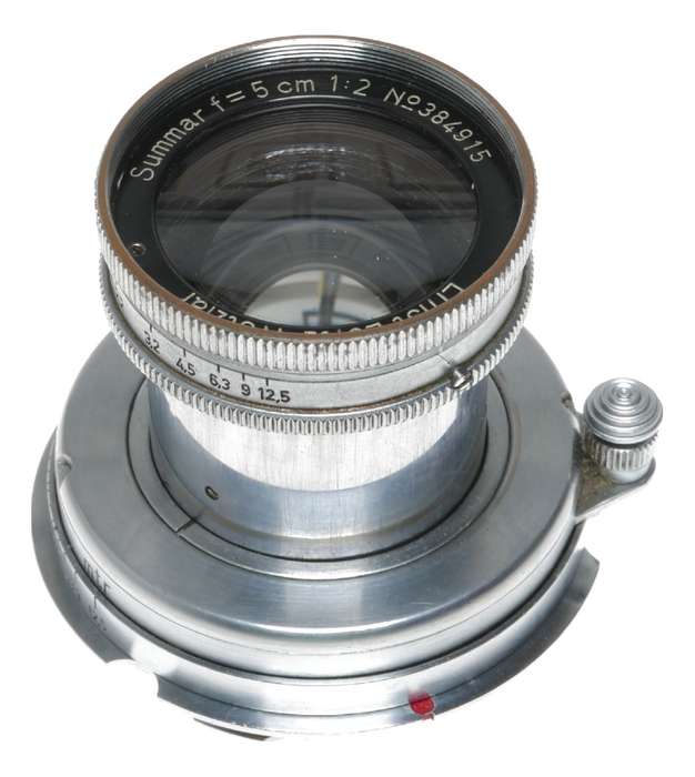 Summar f=5cm 1:2 Leitz Collapsible vintage Leica M39 lens w/ M-adapter cap