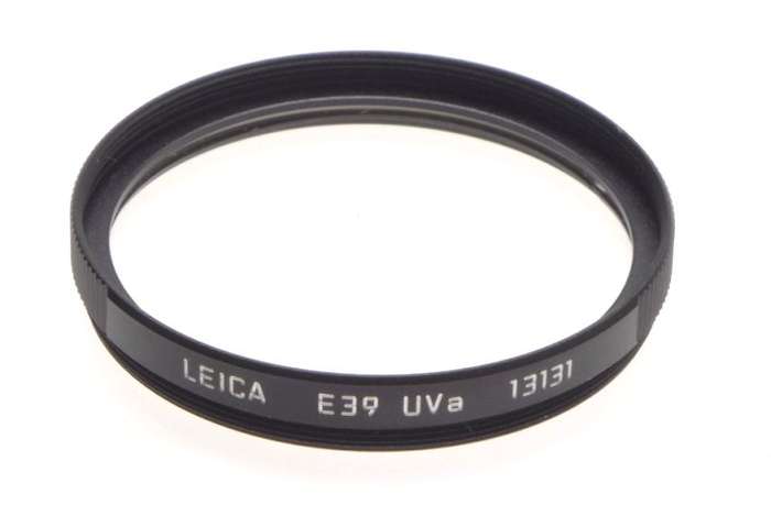 LEICA UVa 13131 CAMERA LENS FILTER EXCELLENT E39 BLACK CASED CLEAN MINT