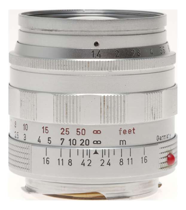 Summilux 50mm F1:1.4 with rare '20M' mark on distant scale rare 1st series