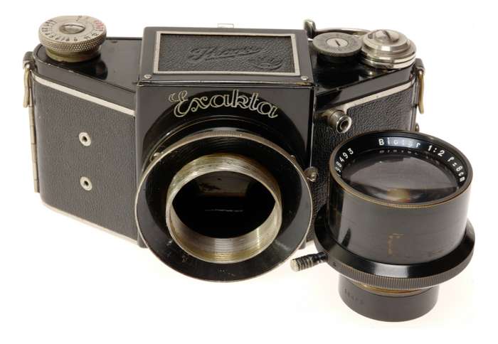 Biotar 2/80mm Zeiss Exakta Black medium format camera f=8cm 1:2 rare