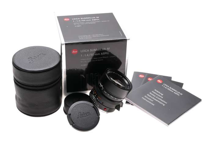 Leica Summilux-M 1:1.4/50mm ASPH. lens box papers 11891 f50mm black