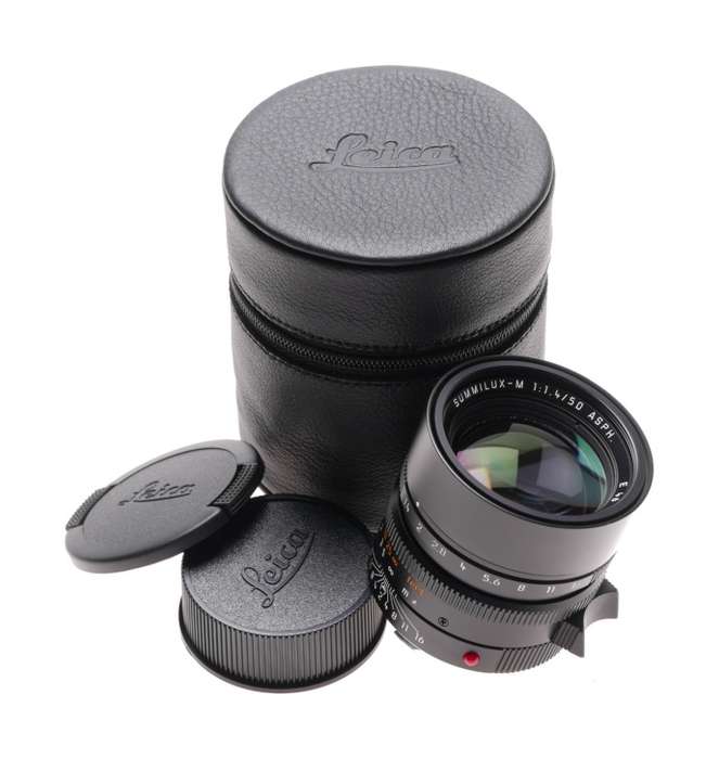Leica Summilux-M 1:1.4/50mm ASPH. lens box papers 11891 f50mm black