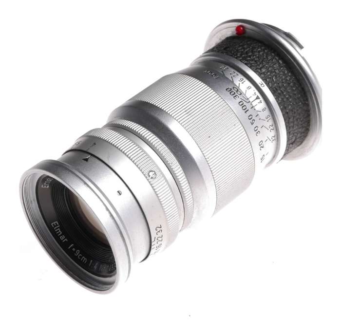 Leica m mount Elmar f=9cm 1:4 camera lens cap Leitz chrome 1:4/90mm