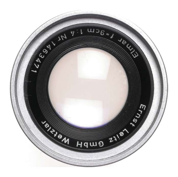 Leica m mount Elmar f=9cm 1:4 camera lens cap Leitz chrome 1:4/90mm