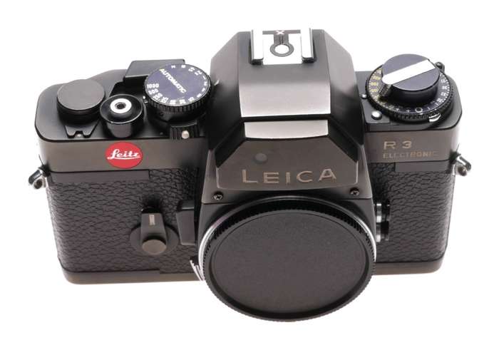 SLR Leica R3 Electronic Leitz Film camera body 35mm black with strap