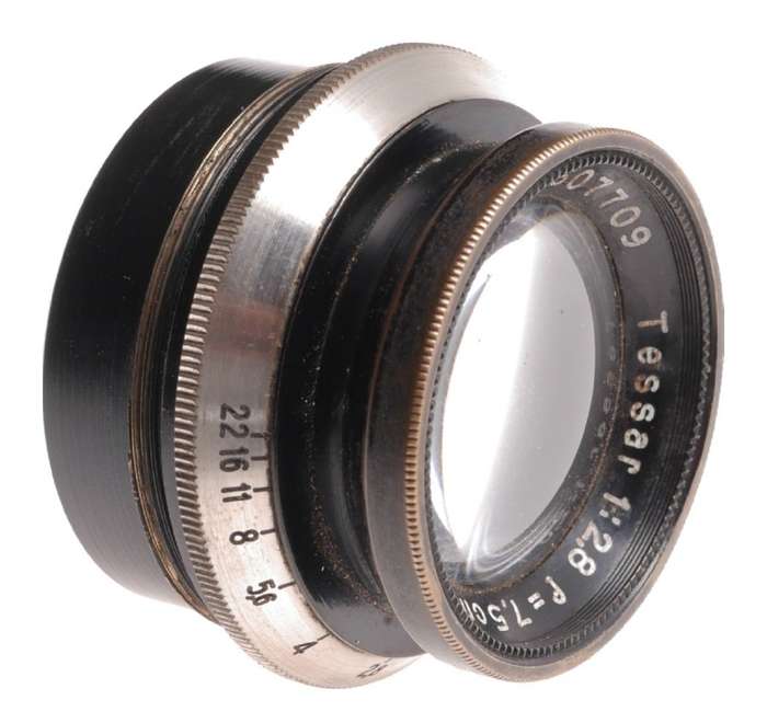 Exakta black medium format vintage camera Tessar 2.8 f=7.5cm Meyer 1:2.8/75mm