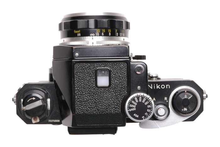 Nikon F Black SLR film camera clean condition Nikkor-H 1:2 f=50mm