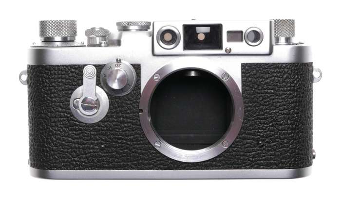 Leica IIIg camera with Elmar 3.5 f=5cm chrome coated lens 3.5/50mm Excellent